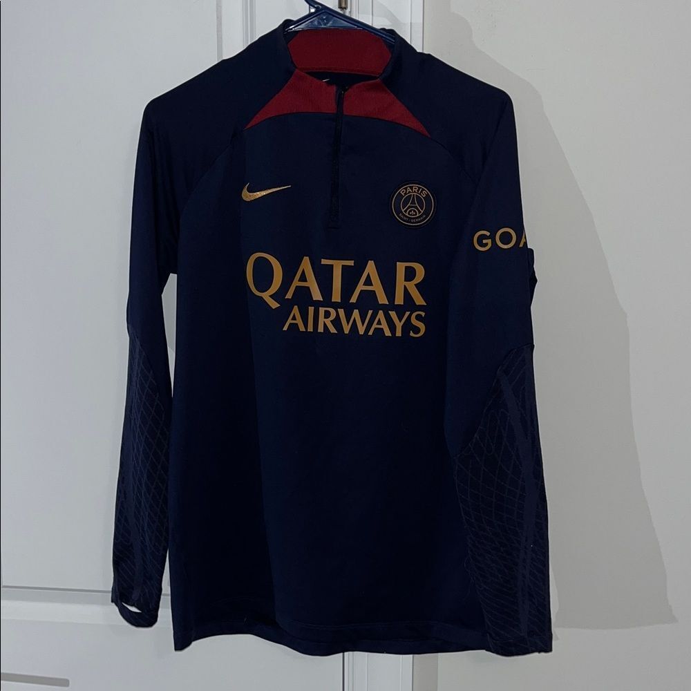 Nike PSG Paris St Germaine France GOAT Home Soccer Team Jersey Sweatshirt M Slim
